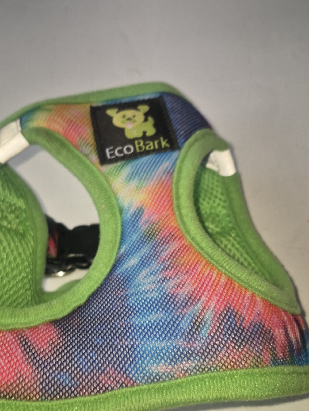 Bark EcoBark Multicolor Tie-Dye Dog Harness with Green Trim